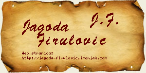 Jagoda Firulović vizit kartica